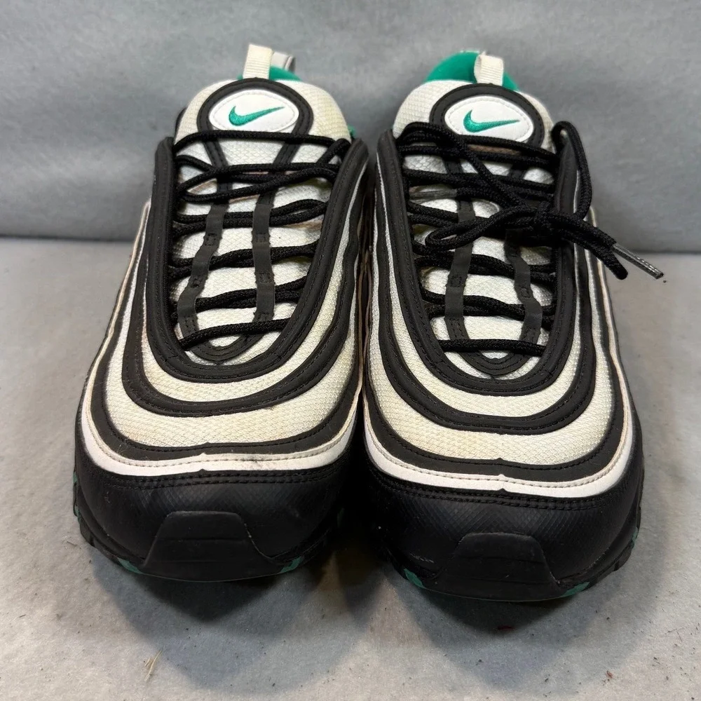Nike Air Max 97 Black White Clear Emerald Mens Sneakers 921826-013 Size 12